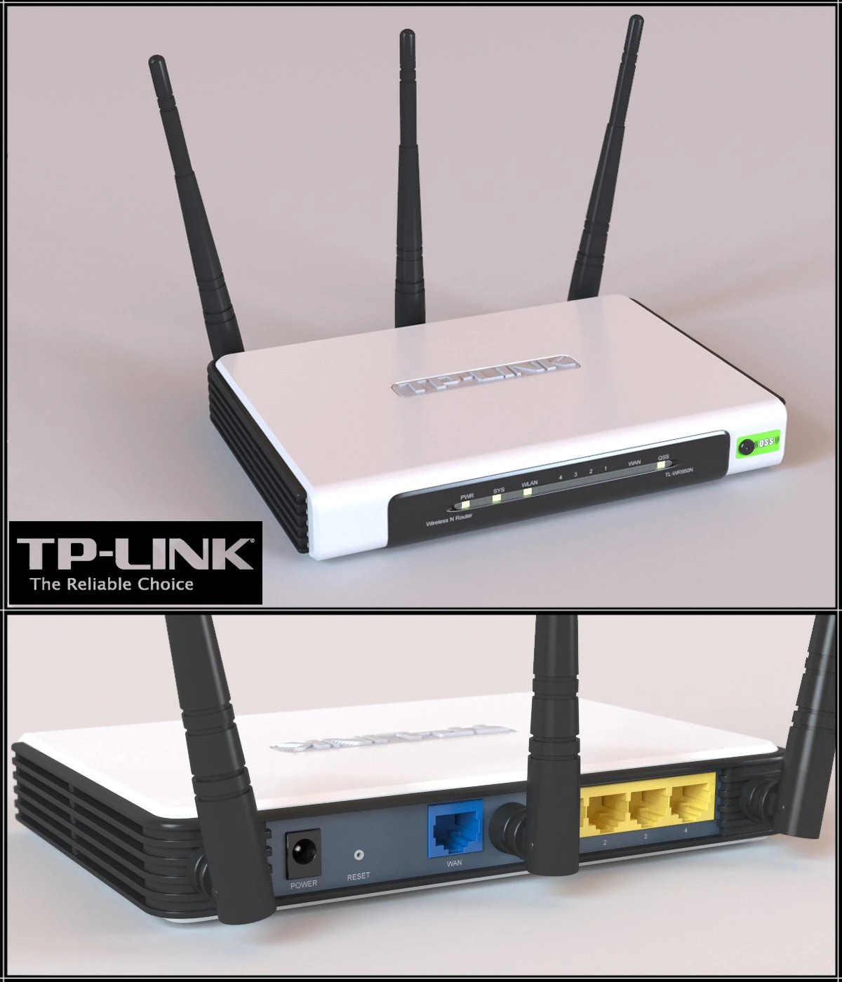 tp link tl wr940n Modelo 3D .c4d .max .obj .3ds .fbx .stl .blend 