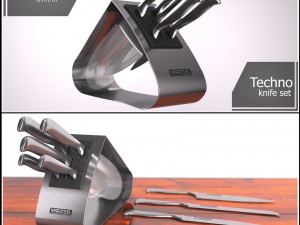 knife set techno 3D Model