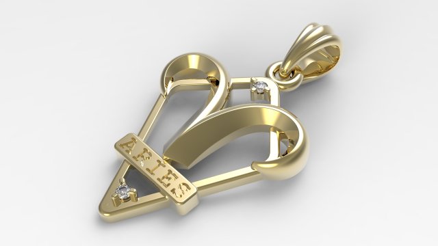 jpendant6 aries 3D 프린트 모델 .c4d .max .obj .3ds .fbx .stl .blend 