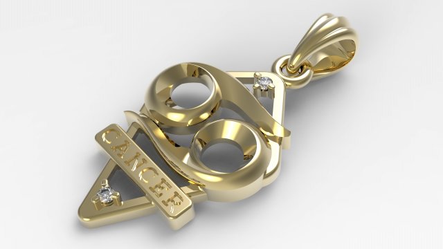 jpendant7 cancer Modello di stampa 3D .c4d .max .obj .3ds .fbx .stl .blend 