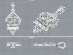 jpendant7 cancer Modello di stampa 3D