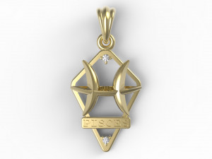 jpendant10 pisces 3Dプリントモデル