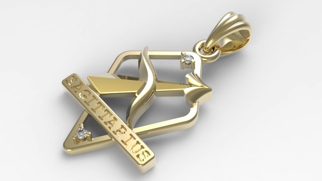 jpendant11 sagittarius Model do druku 3D .c4d .max .obj .3ds .fbx .stl .blend 