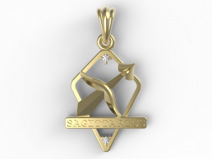 jpendant11 sagittarius Model do druku 3D