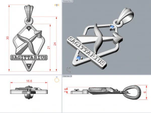 jpendant11 sagittarius 3D Print Model