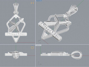 jpendant11 sagittarius Model do druku 3D