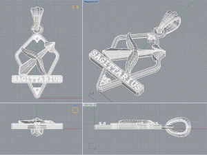 jpendant11 sagittarius 3D Print Model