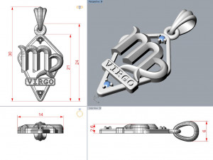 jpendant12 virgo 3D 打印模型