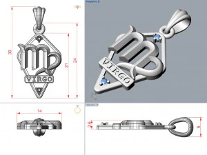 jpendant12 virgo 3D Print Model