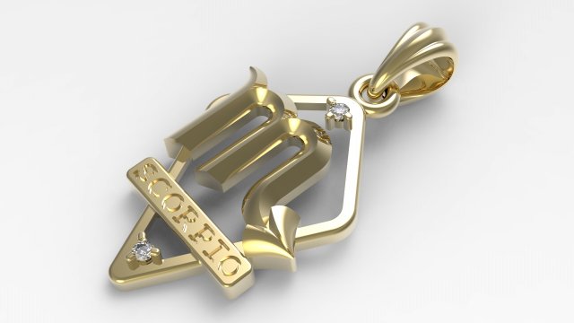 jpendant13 scorpio Modelo de Impressão 3D .c4d .max .obj .3ds .fbx .stl .blend 