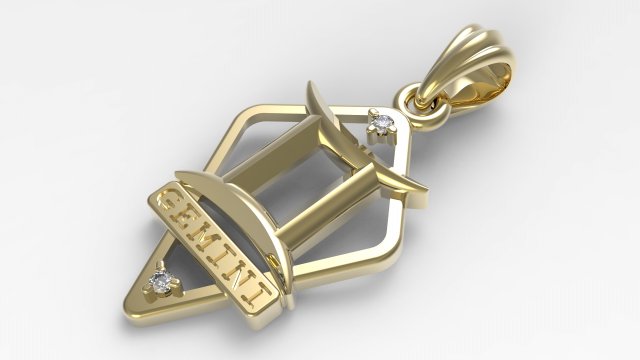 jpendant14 gemini 3D प्रिंट मॉडल .c4d .max .obj .3ds .fbx .stl .blend 
