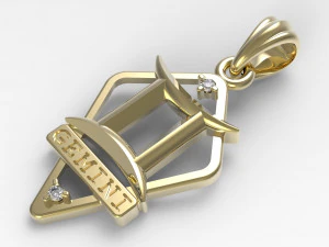 jpendant14 제미니 3D 프린트 모델