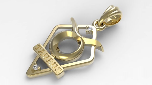 jpendant15 taurus Modelo de impresión 3D .c4d .max .obj .3ds .fbx .stl .blend 