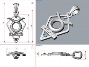 jpendant15 taurus Modelo de impresión 3D