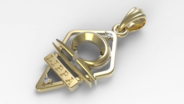 jpendant16 libra 3D 打印模型 .c4d .max .obj .3ds .fbx .stl .blend 
