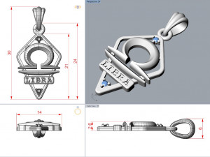 jpendant16 libra 3D 打印模型
