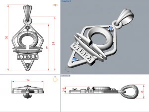 jpendant16 libra 3D Print Model