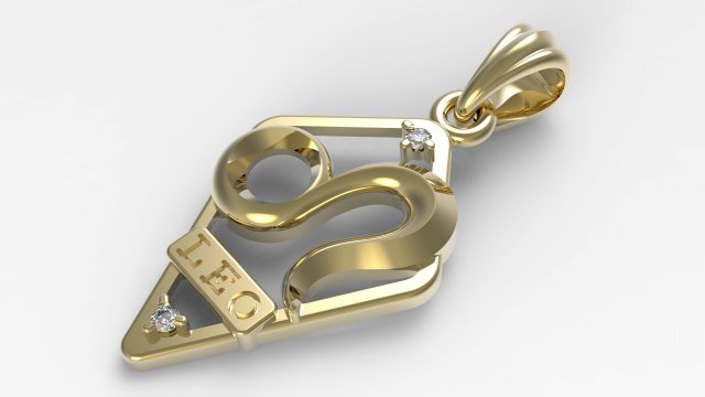 jpendant17 leo 3D Принт Модель .c4d .max .obj .3ds .fbx .stl .blend 