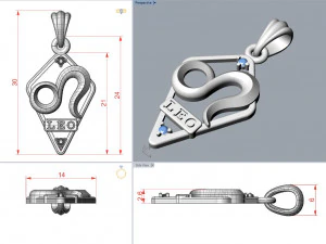 jpendant17 leo 3D Print Model