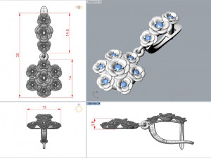 jearrings23 flowers Modèles 3D en vedette