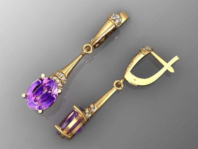 earring1 3D Print Model .c4d .max .obj .3ds .fbx .stl .blend 