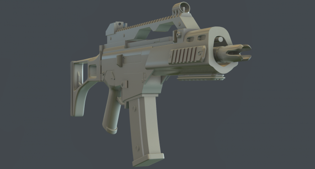 heckler koch g36c assault rifle Modelo 3D .c4d .max .obj .3ds .fbx .stl .blend 