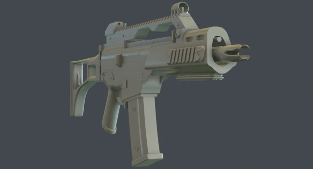 heckler koch g36c assault rifle 3D Model .c4d .max .obj .3ds .fbx .stl .blend 