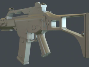 heckler koch g36c assault rifle 3D Model