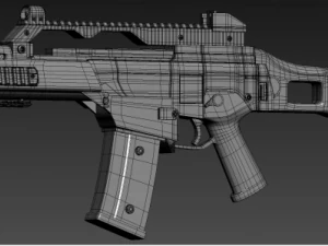 heckler koch g36c assault rifle 3D Model
