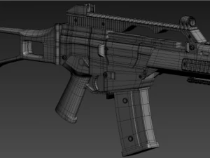 heckler koch g36c assault rifle 3D Model