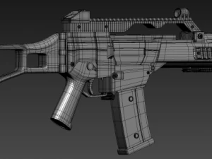 heckler koch g36c assault rifle 3D Model