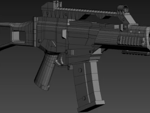 heckler koch g36c assault rifle 3D Model