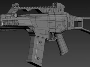 heckler koch g36c assault rifle 3D Model