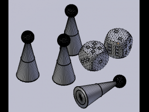 ludo pieces 3D 模型