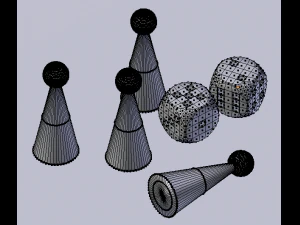 ludo pieces 3D Model
