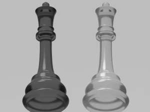 rainhas do xadrez Modelo 3D