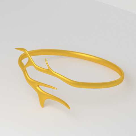 branch golden ring 3D Model .c4d .max .obj .3ds .fbx .stl .blend 
