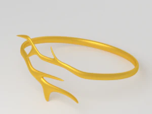 anel de ouro de ramo Modelo 3D