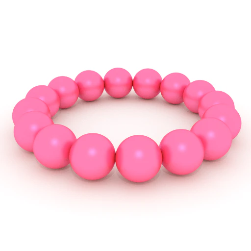 pink pearls bracelet 3D Model .c4d .max .obj .3ds .fbx .stl .blend 