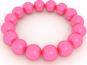 pink pearls bracelet 3D Model