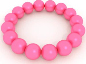 pink pearls bracelet 3D Model