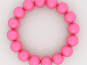 pink pearls bracelet 3D Model