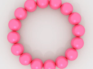 pink pearls bracelet 3D Model
