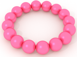 pink pearls bracelet 3D Model