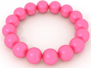 pink pearls bracelet 3D Model