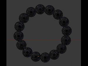 pink pearls bracelet 3D Model