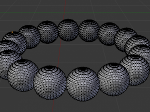 pink pearls bracelet 3D Model