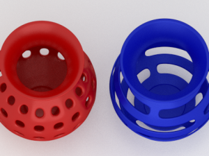 red and blue vases Modello 3D