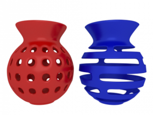 red and blue vases Modello 3D