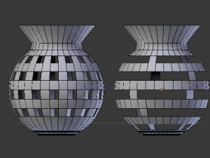 red and blue vases Modello 3D